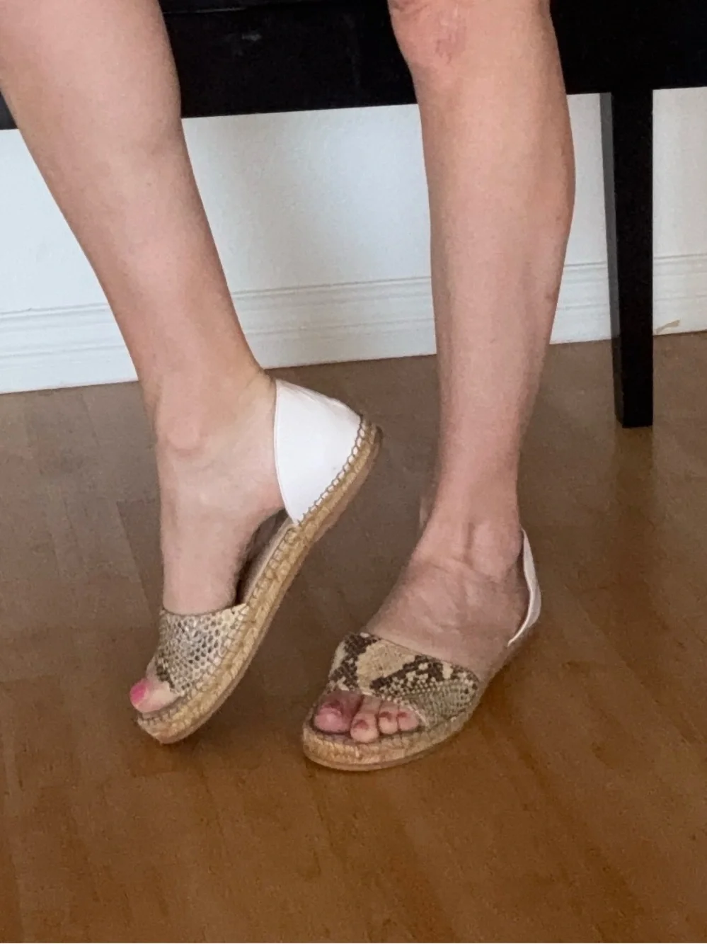 Gaimo Handmade in Spain Snake-Print Espadrille Sandals Shies 39 US 8